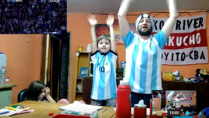Este vídeo recopila las reacciones de una familia argentina durante los goles de Messi