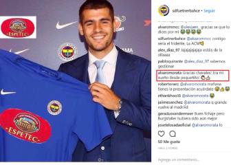 La parodia a la que Morata contestó en Instagram: 