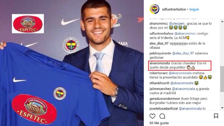 La parodia a la que Morata contestó en Instagram: "Gracias chavales, era mi sueño"