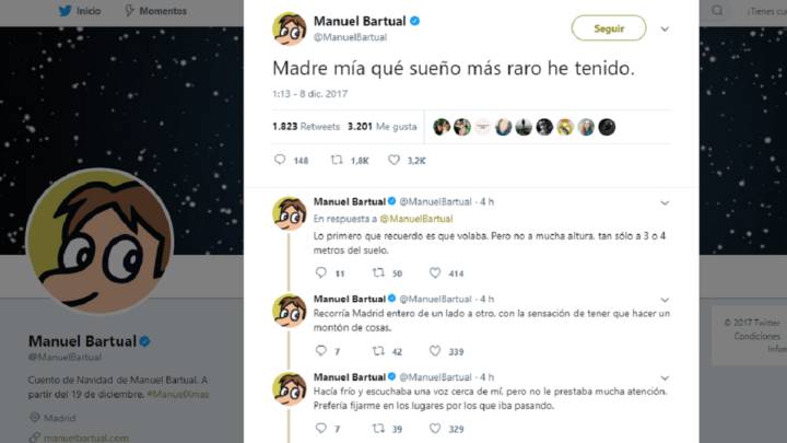 Manuel Bartual vuelve a ser protagonista en Twitter con otro de sus maravillosos hilos