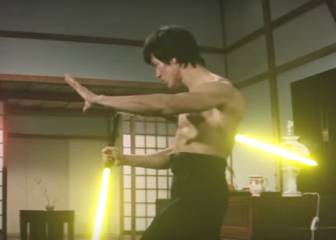 Alguien ha puesto sables láser a Bruce Lee para convertirlo en el mejor maestro Jedi