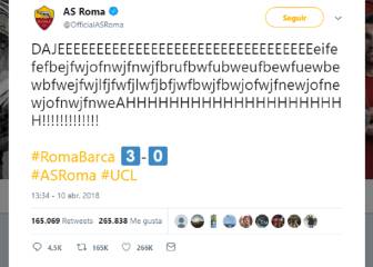 El tuit del CM de la Roma que evidencia que no hay palabras para describir la remontada
