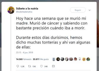 Humor negro y mucho cariño para despedir a una madre enferma de cáncer