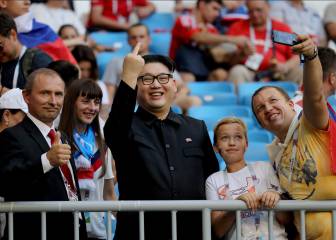 Los dobles de Kim Jong-un y Vladímir Putin causan furor en el Rusia-Uruguay