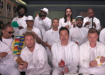 Los Backstreet Boys, Jimmy Fallon e instrumentos de colegio en su tema más clásico