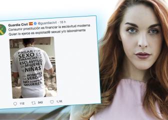 Polémica entre Amarna Miller y la Guardia Civil por un tuit sobre la prostitución