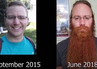 El resultado de dejarse crecer la barba sin afeitar, durante 2 años y medio