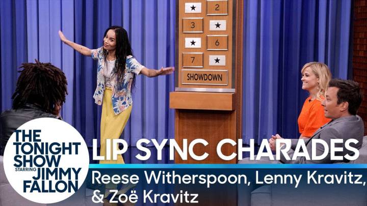 Jimmy Fallon juega al 'lip sync' con Lenny Kravitz, su hija Zoe y Reese Whiterspoon