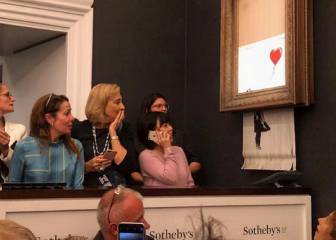 Una obra de Banksy se autodestruye tras ser vendida en una casa de subastas