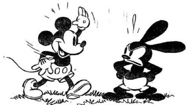 Este es Oswald, el conejo que sirvió como antecedente de Mickey Mouse