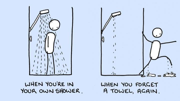 'La vida en la ducha', el cómic viral con el que te sentirás identificado