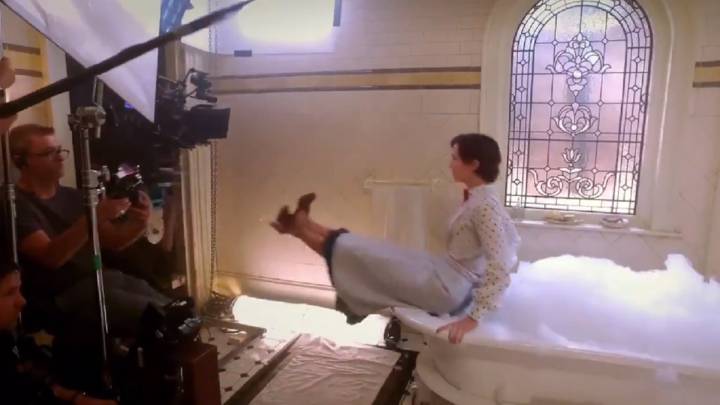 Así se rodó la escena en la bañera de Mary Poppins