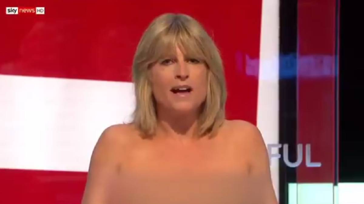 Una presentadora se desnuda en el Reino Unido porque... el Brexit los está  volviendo locos - AS.com