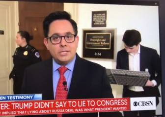 Michael Cohen, una larga comparecencia... Y un hombre comiendo pizza en el pasillo