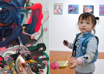 Lola June exhibe sus obras de arte en Nueva York.. ?Con solo 2 a?os!