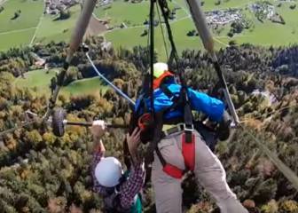 ¿Recuerdas el vuelo en ala delta más peligroso del mundo? Pues este doblaje le aporta humor