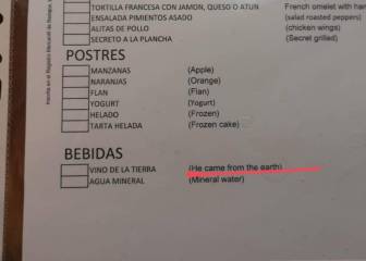 La traducción de la carta de este restaurante extremeño no tiene desperdicio
