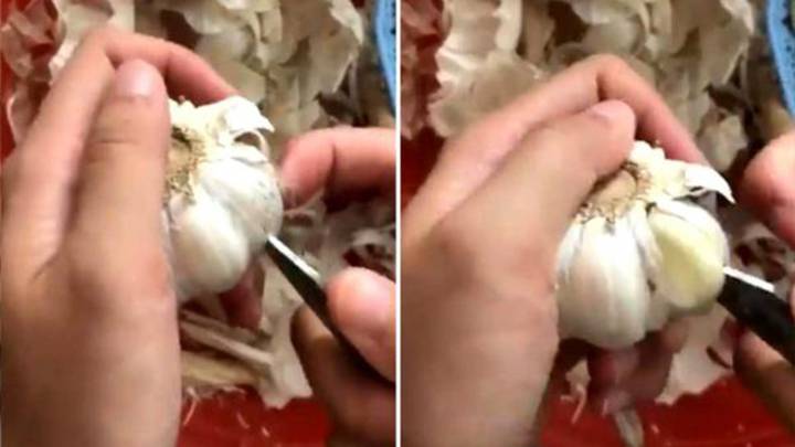 La revolucionaria técnica para pelar ajos que causa furor en las redes