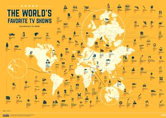 Este mapa muestra de un vistazo las series y programas mejor valorados por pas