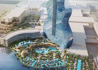 Así luce el primer e imponente hotel con forma de guitarra del mundo