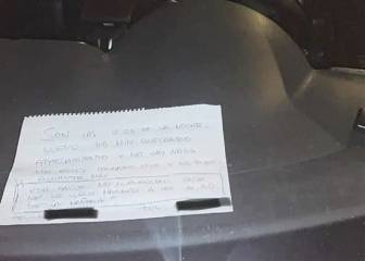 La nota viral de un fan del Cádiz a la grúa para que no se llevaran su coche