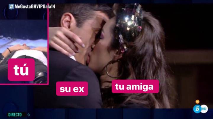 El beso entre Adara y Hugo Sierra protagonista de los memes de ‘GH VIP 7’