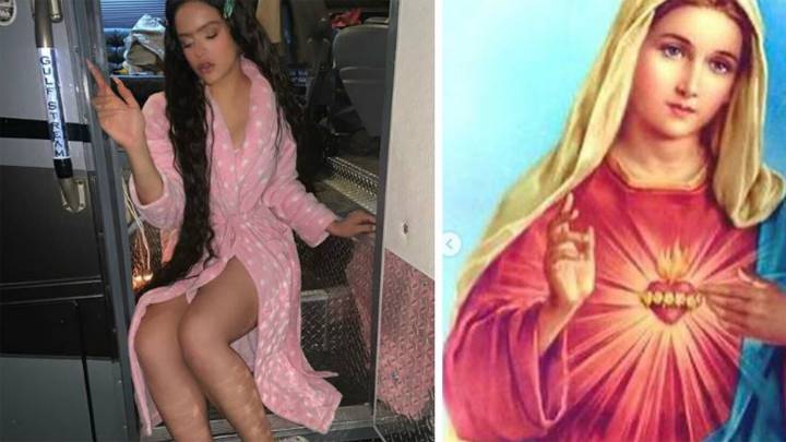 Las redes critican a Rosalía tras compararse con la Virgen María en Instagram