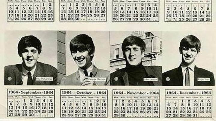 El calendario de los Beatles de 1964 que puedes usar en 2020
