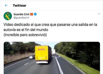 El escalofriante vídeo compartido por la Guardia Civil sobre qué no hacer en una autovía