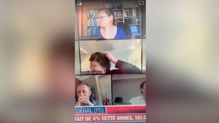 Belgian health minister caught picking nose in video conference