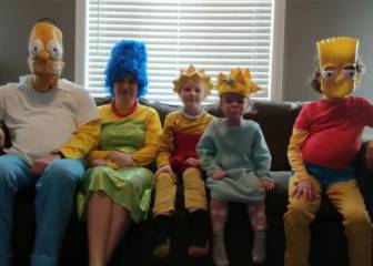 Esta familia recrea la cabecera de ‘Los Simpson’ durante el confinamiento