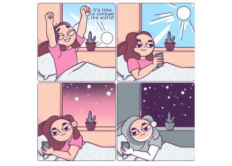 7 cómicas ilustraciones que resumen cómo vivimos la cuarentena