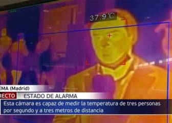 Un reportero de Telecinco hace saltar las alarmas frente al termómetro de IFEMA