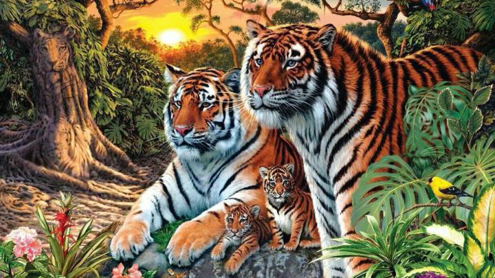 ¿Cuántos tigres ves en la imagen? El efecto óptico que reta tu agudeza visual