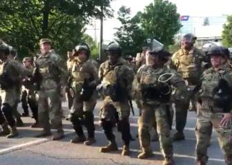 National Guard and George Floyd protesters do the macarena