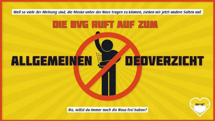 "Prohibido usar desodorante": la medida del metro de Berlín para impulsar el uso de mascarilla