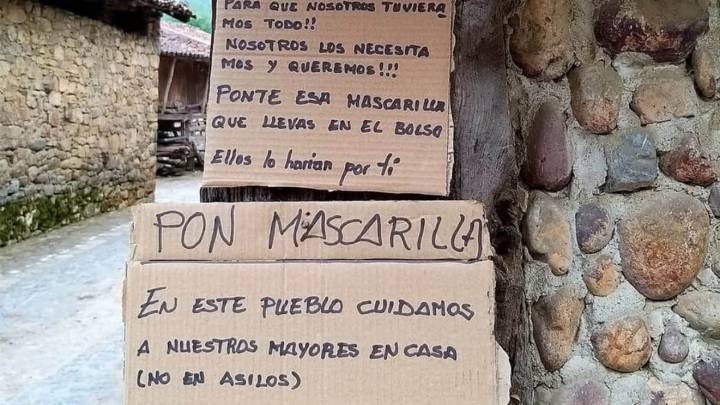 El cartel viral de un pueblo de Asturias con el que buscan proteger a sus mayores