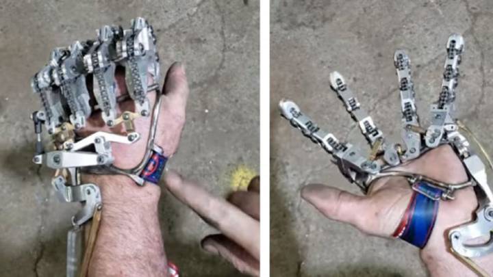 Este hombre ha conseguido construirse una mano mecánica tras perder 9 dedos