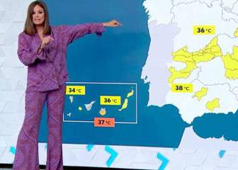 Mercedes Martín se convierte en viral tras dar el tiempo con un singular outfit: “¡Va en pijama!”