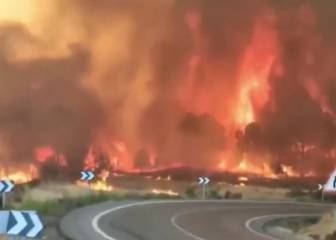 Impactante: el incendio que está arrasando la sierra de Huelva