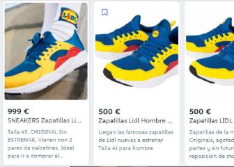 Precios que llegan a los 999 euros y humor: así es la reventa de las zapatillas de Lidl