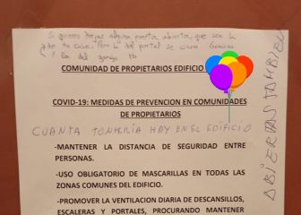 El peculiar cartel sobre prevención de la COVID en una comunidad visto en Twitter