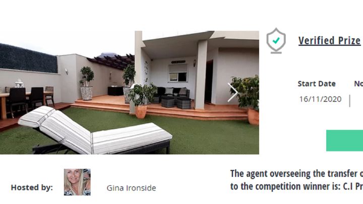 Una pareja británica rifa su casa en Tenerife a 2,80 euros la papeleta