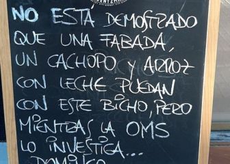 Un bar de Oviedo se vuelve viral gracias a sus irónicos carteles
