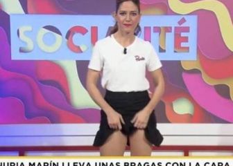 Nuria Marín enseña en directo sus bragas con la cara de Isabel Pantoja