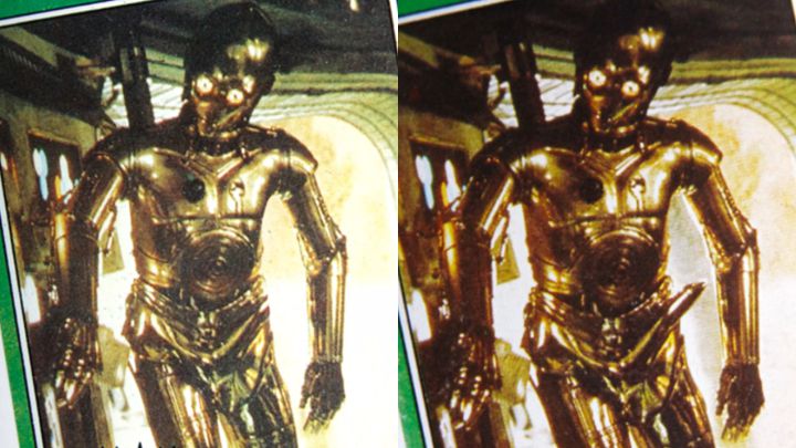 La historia de cómo C-3PO parecía tener un pene en un cromo de Star Wars