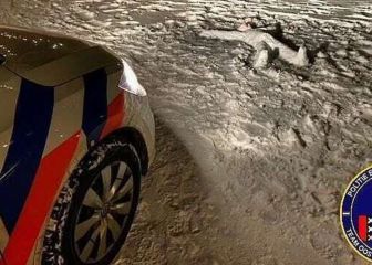 Una patrulla de Policía descubre un cuerpo sin vida: era un muñeco de nieve