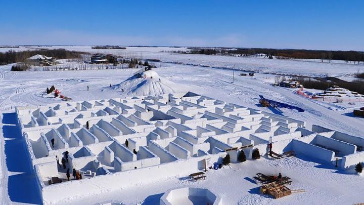 Este es el laberinto más grande del mundo: tiene nieve y está pensando para la pandemia