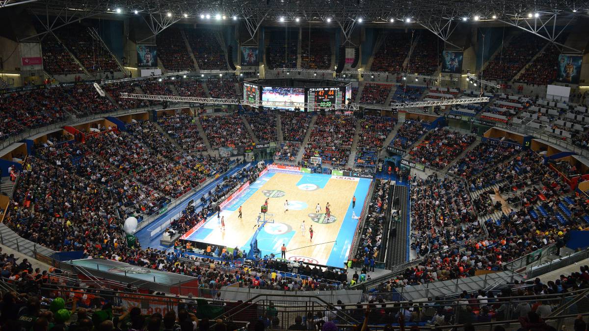 Imagen del Buesa Arena durante la Copa del Rey de Baloncesto de 2017.
