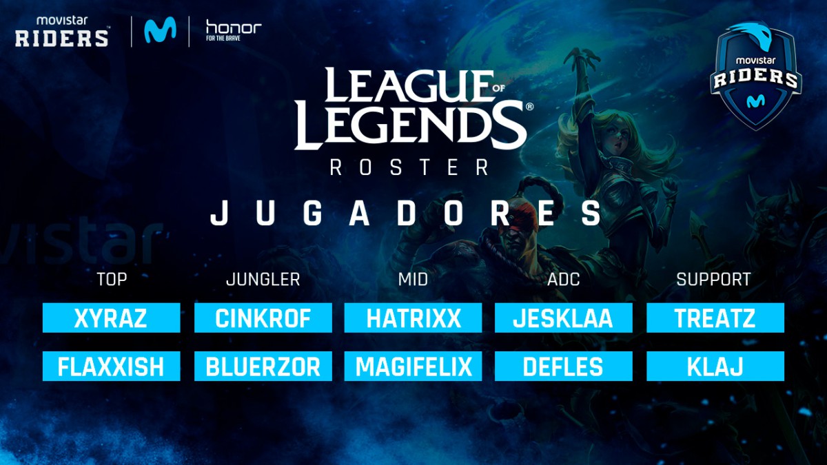 Movistar Riders añade cinco nuevos jugadores a su escuadra de League of Legends